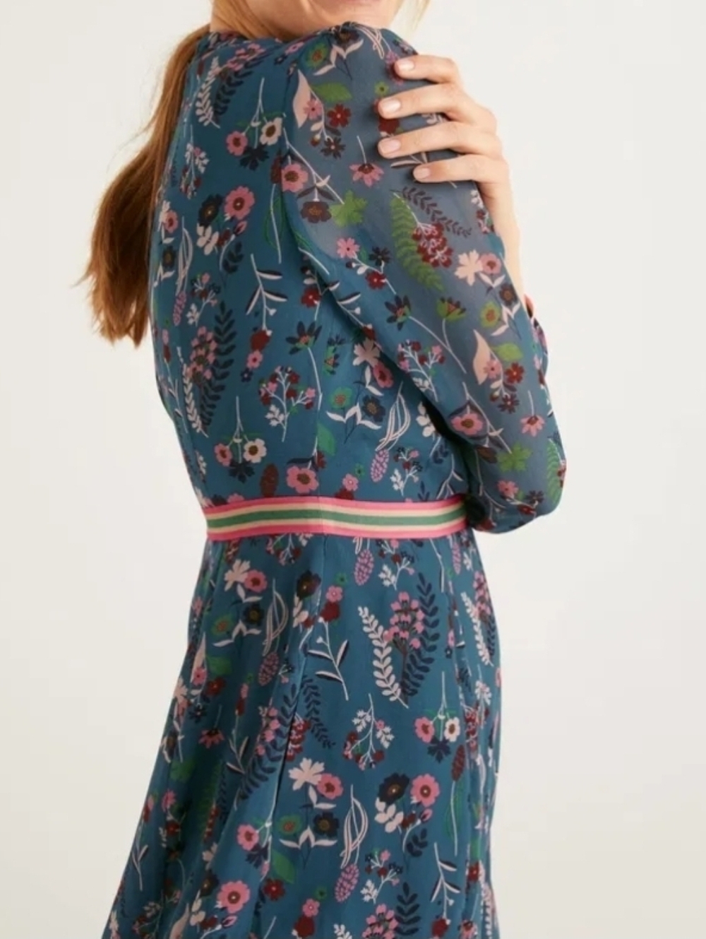 Boden Ellen Floral Maxi Dress  Baltic Botany floral print Size 16 - Picture 4 of 16